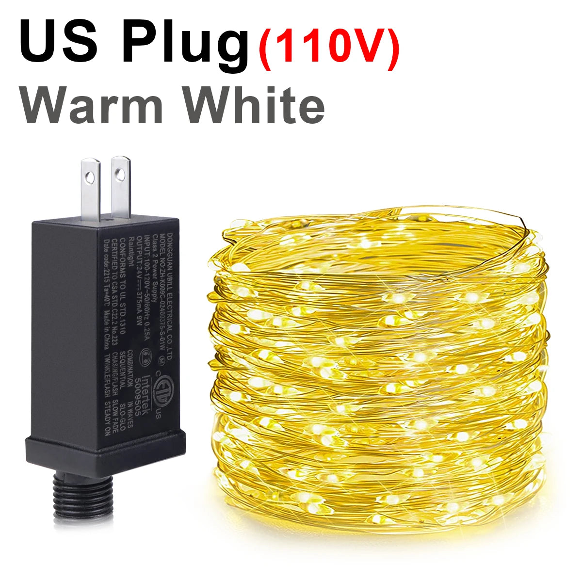 10M-100M Copper Wire Fairy String Lights Wateproof 220V 110V EU US Plug Outdoor Birthdays Party Holiday Wedding Decoration Oasis Select Warm US Plug 110V 10M 100LEDs