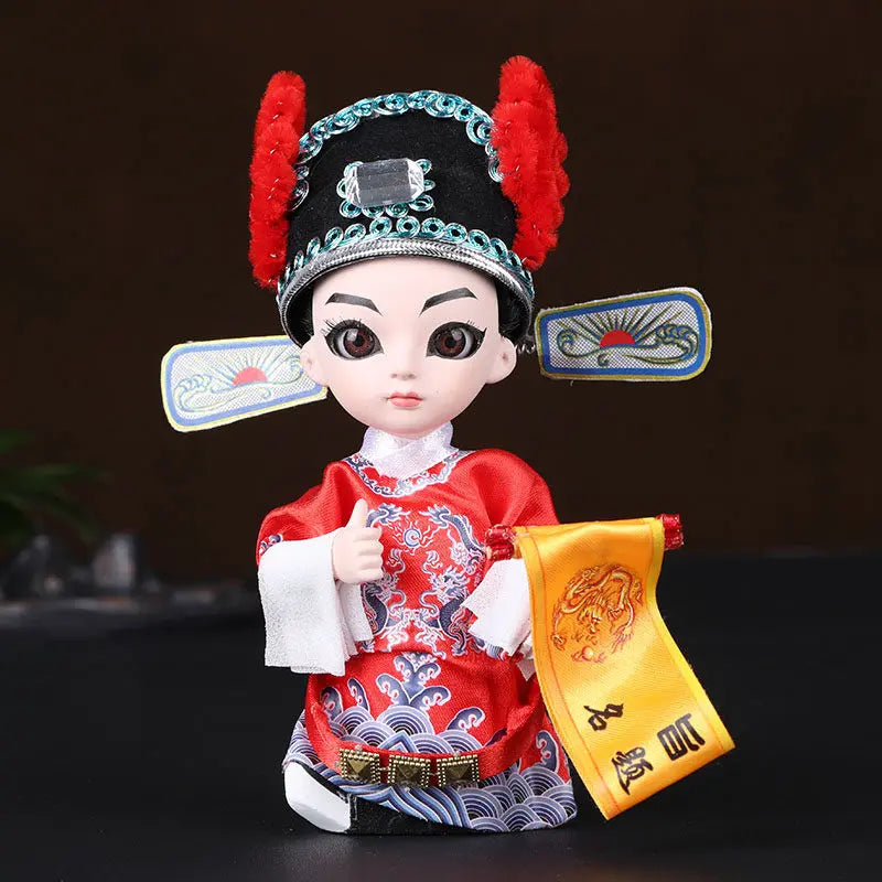 Chinese-style Themed Gifts for Foreigners Peking Opera Facial Makeup Memorabilia Silk Figurine Dolls and Decorative Ornaments Oasis Select Number one pick 10x15cm