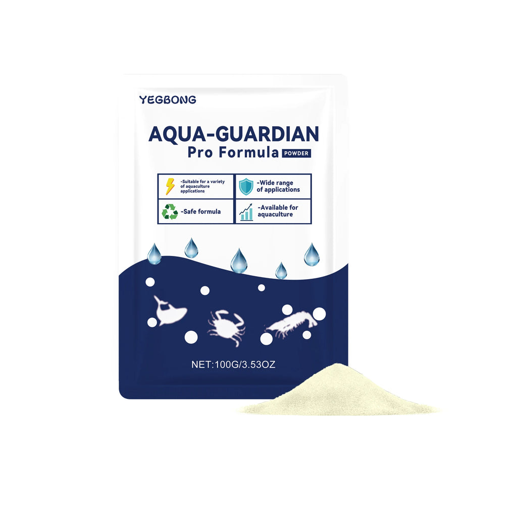 Aqua-Guardian Water Clarifier Powder 100g Fast Clear Cloudy Water For Freshwater Saltwater Fish Shrimp Crab Aquarium Aquaculture Oasis Select 100g