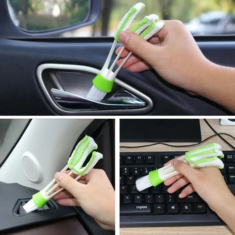 Double-Ended Car Vent & Keyboard Cleaning Brush | Microfiber Car Cleaning Brush Oasis Select