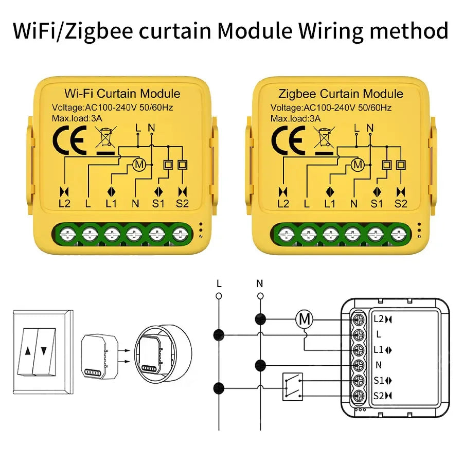 Tuya WiFi Smart Curtain Switch – Alexa & Google Home Smart Curtain Switch Oasis Select