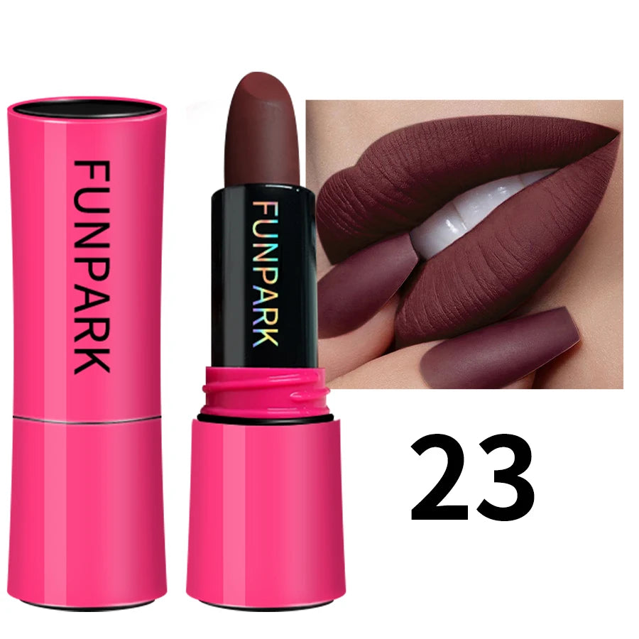 KAFURUX 25-Color Matte Lipstick – Waterproof Long-Lasting