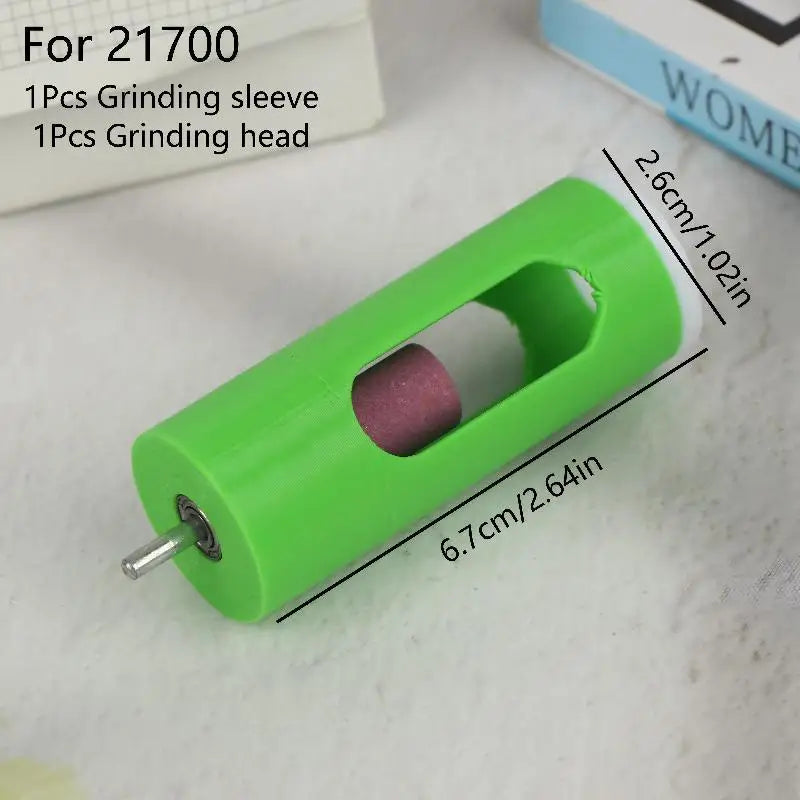 For 18650/21700 Lithium Battery Solder Joint Grinding Polishing Tools Kit High-Efficiency Grinding Tools DIY Grinding Sleeve Oasis Select for 21700