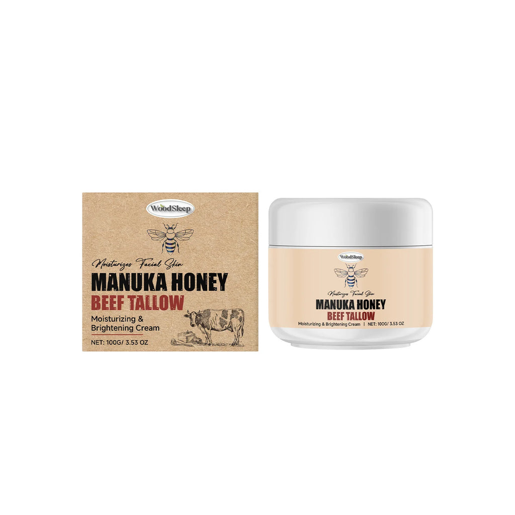 Manuka Honey Beef Tallow Face Cream – Moisturizer & Primer Face Moisturizer Cream Oasis Select 100G BOXED