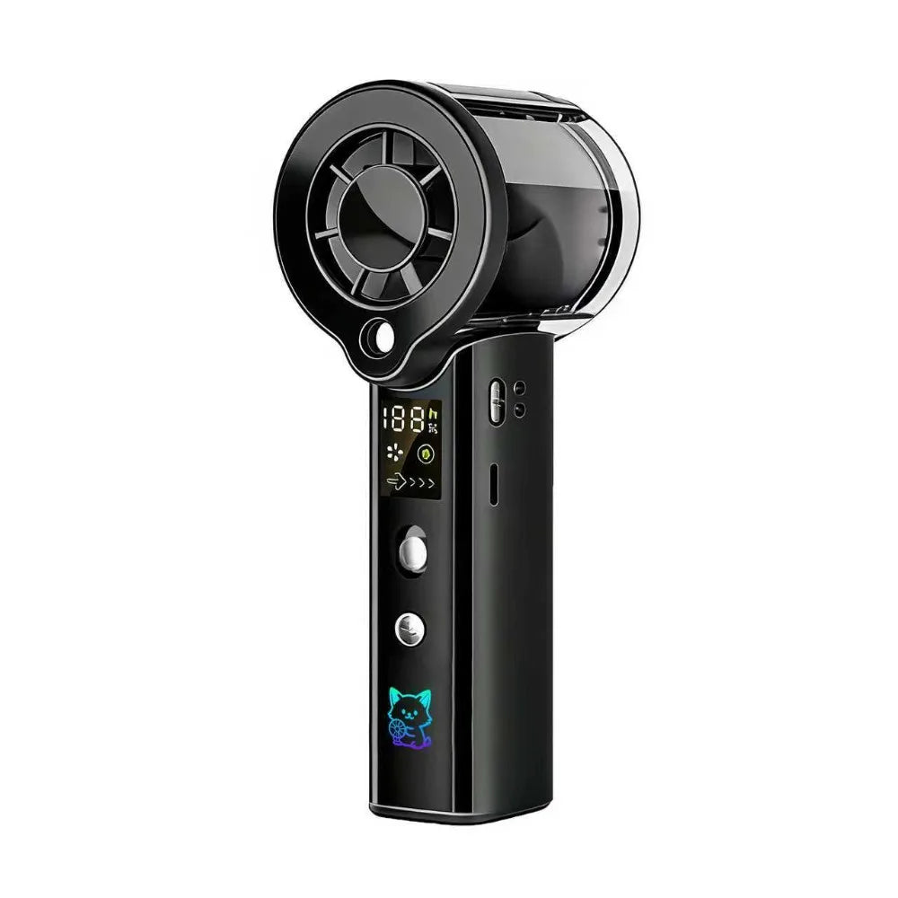 3000 MAh Rechargeable Spray Handheld Fan Cool Laser Graffiti Portable Water Replenishing Spray Fan 100 Speed For Home Outdoor Oasis Select black