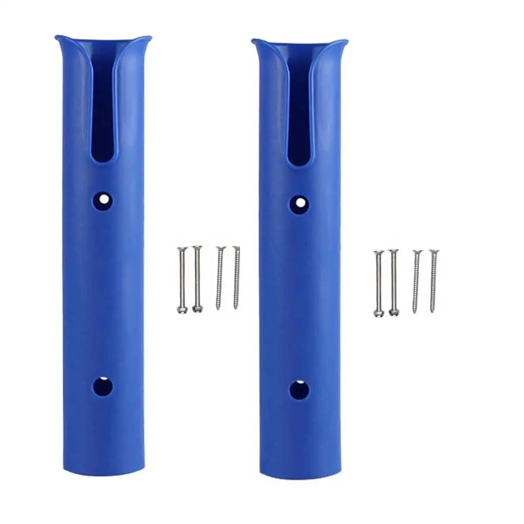 1/2 PCS Marine Boat Yacht Fishing Rod Holder Nylon Mounting Single Tube Flush Mount Boat Rod Holder With Screws Oasis Select Blue Pcs2