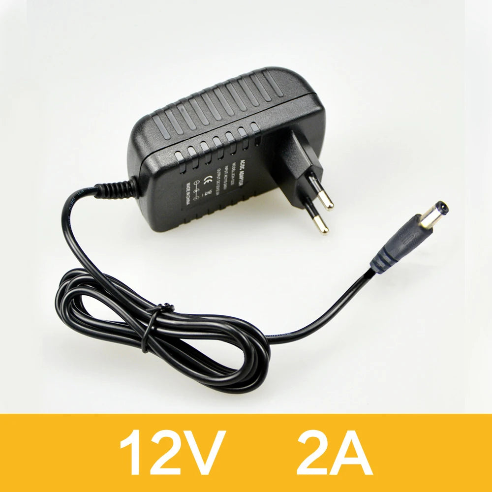 Switching LED Power Supply AC 220V to DC 12V Transformer 1A-8A Charger Adapters Lighting Accessory for LED Bulbs/LED Strips Oasis Select 2A AC220 to DC12V European Power Plug