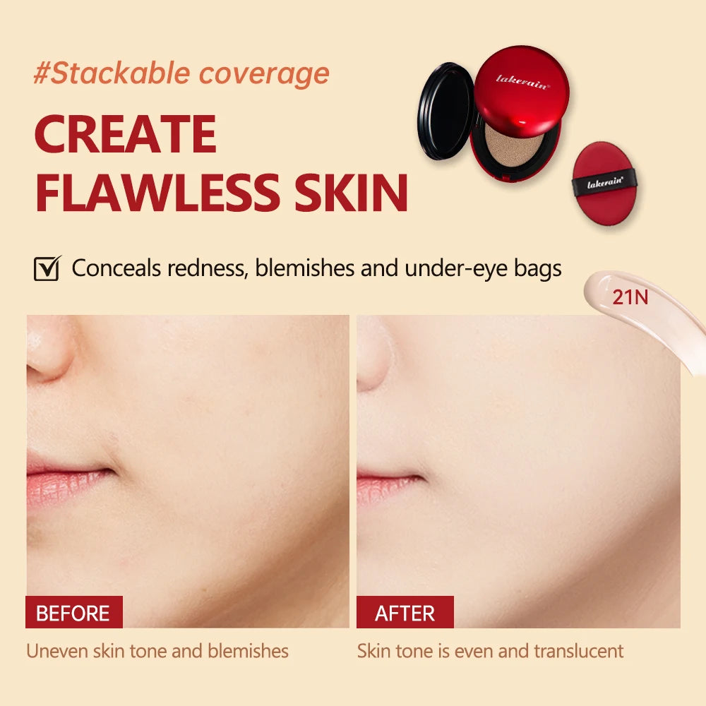 CC Cream Cushion Foundation – Full Coverage, SPF & Refill