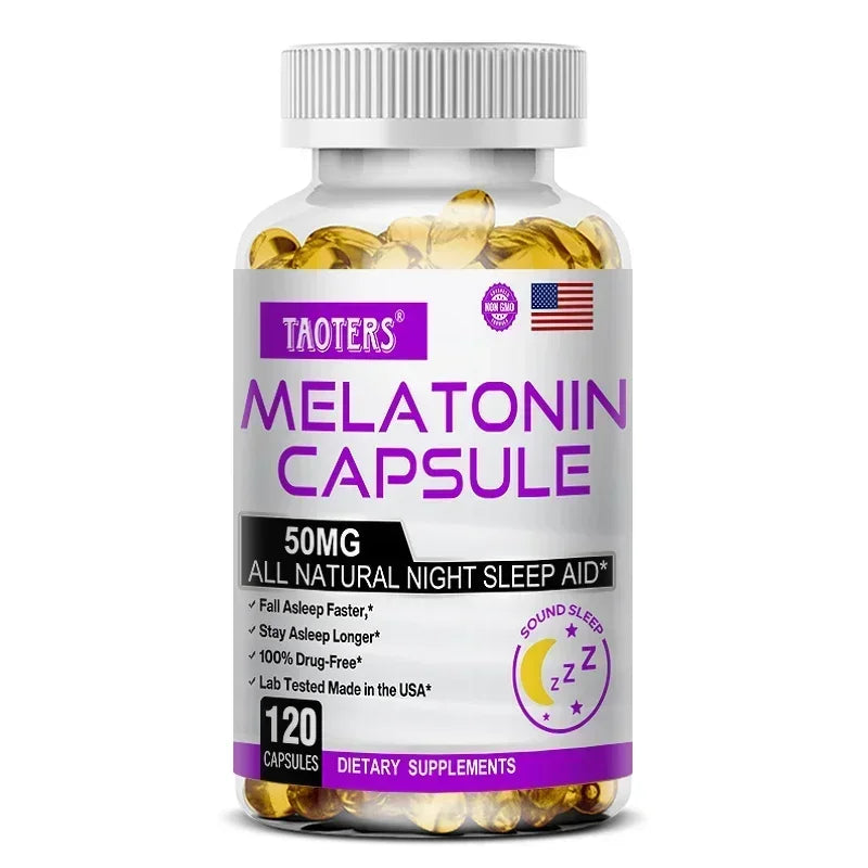 Melatonin Capsules 120ct – Non-GMO & Gluten-Free Sleep Support