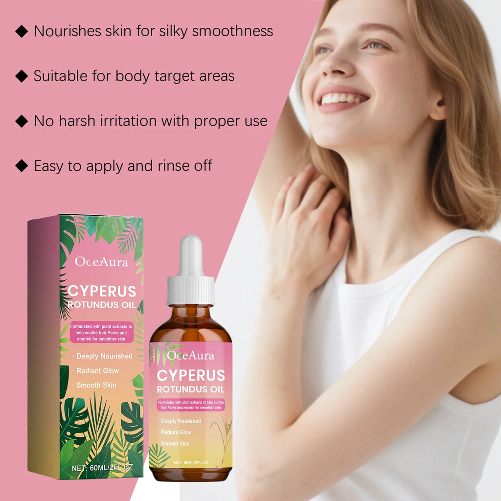 Cyperus Oil Hair Removal Essence Gentle care and cleansing for the whole body, soft skin care hair removal essence Oasis Select