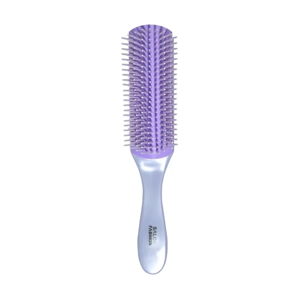 9-Row Detangling Hair Brush – Cushion Scalp Massage Comb Detangling Hair Brush Oasis Select MR140-purple
