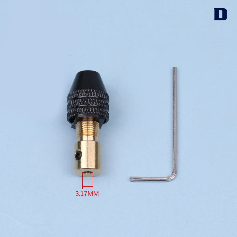 2mm-5mm Universal Small Electronic Drill Bit Collet Mini Chuck Tool Set Fixture Clamp Multifunction Micro Electric Drill Chuck Oasis Select D