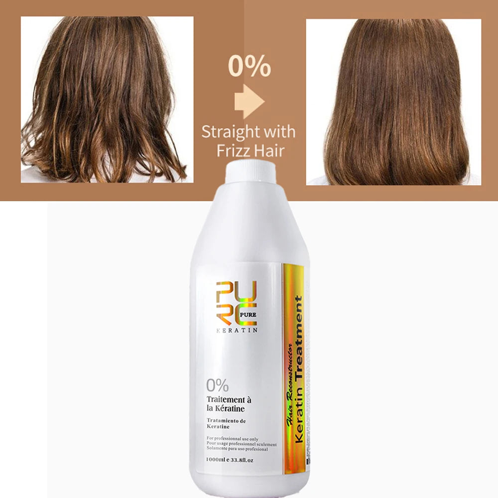 1000ml Brazilian Keratin Hair Treatment 0%/5%/8%/12% Formalin Smoothing Straightening Soften Hair Care Professional Salon PURC Oasis Select 0 Degrees 1000ml Russian Federation