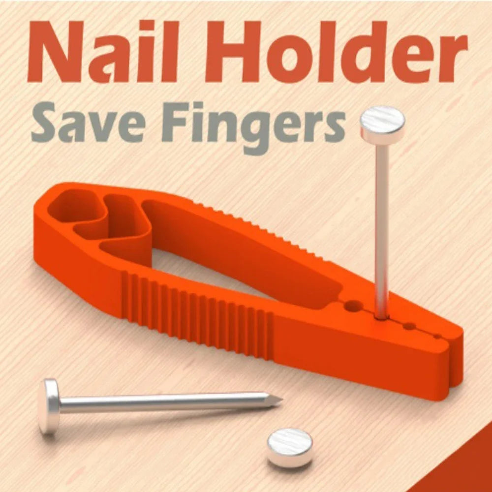 Portable Nail Fixer Tool Woodworking Nail Fixer Plastic Sliding Joint Pliers Protect Fingers for Maintenance and Woodworking Oasis Select 1pc-red