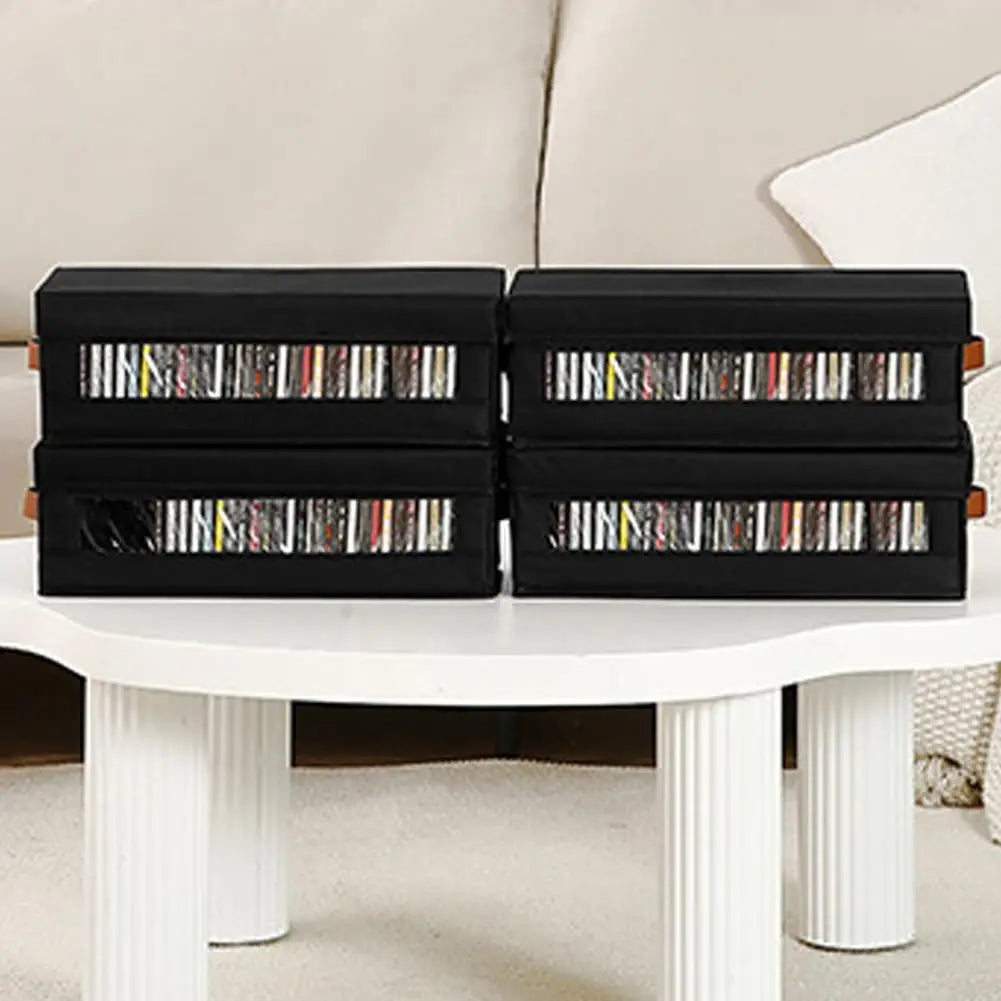 Large CD DVD Storage Box – Foldable 37-Disc Oxford Fabric Case