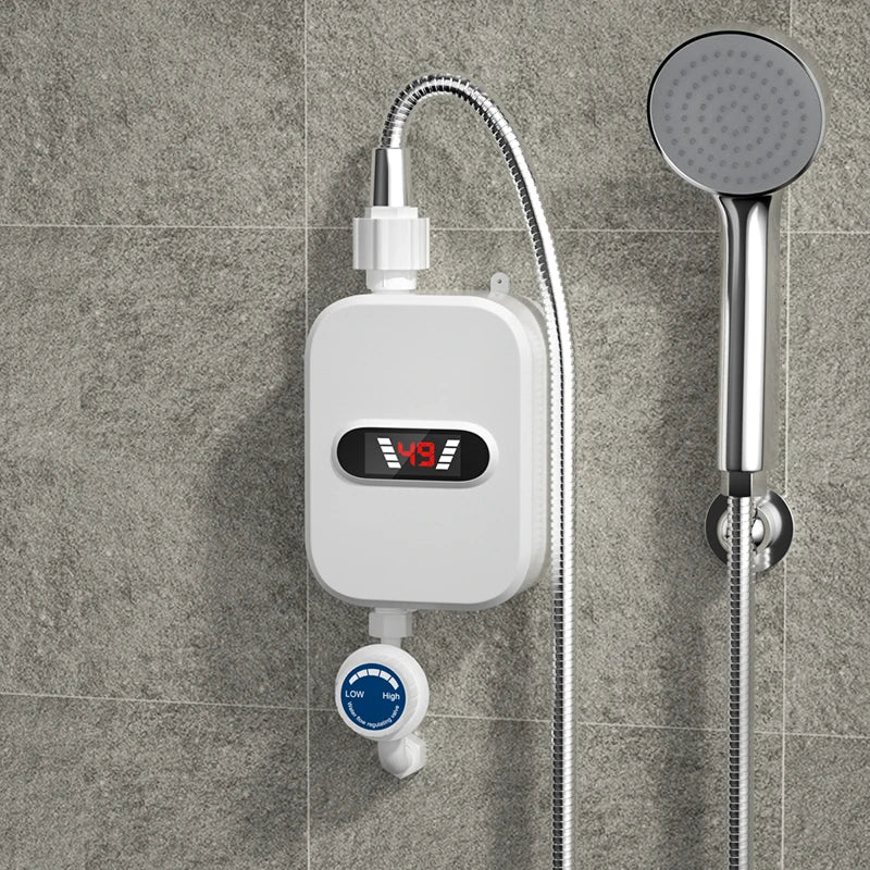 3500W Electric Mini Instant Hot Water Heater Bathroom Faucet Tap Heating 3 Seconds Instant Water Heater Shower Head Set Oasis Select