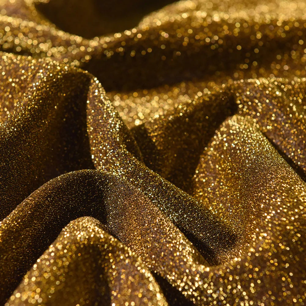 Starry Shiny Glitter Fabric 1.5x1.5m for DIY Projects Sewing Crafts Wedding Backdrops Dolls and Curtain Making Oasis Select H
