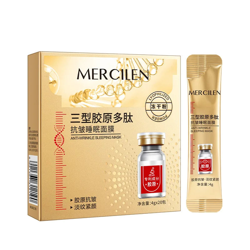 Mercilen Collagen Polypeptide Anti-Aging Sleeping Face Mask 20pc Sleeping Face Mask Oasis Select