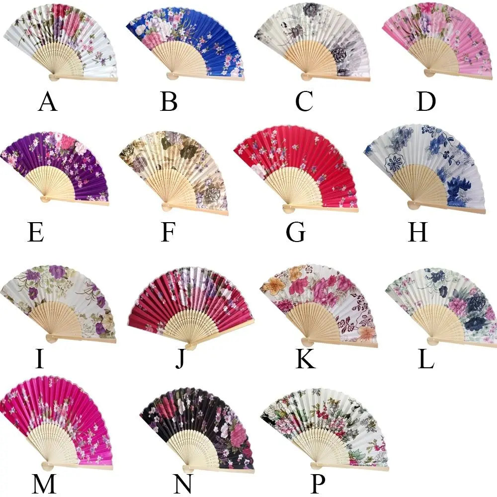 Colorful Bamboo Folding Fan – Wedding Gift & Photo Prop Decorative Folding Fan Oasis Select