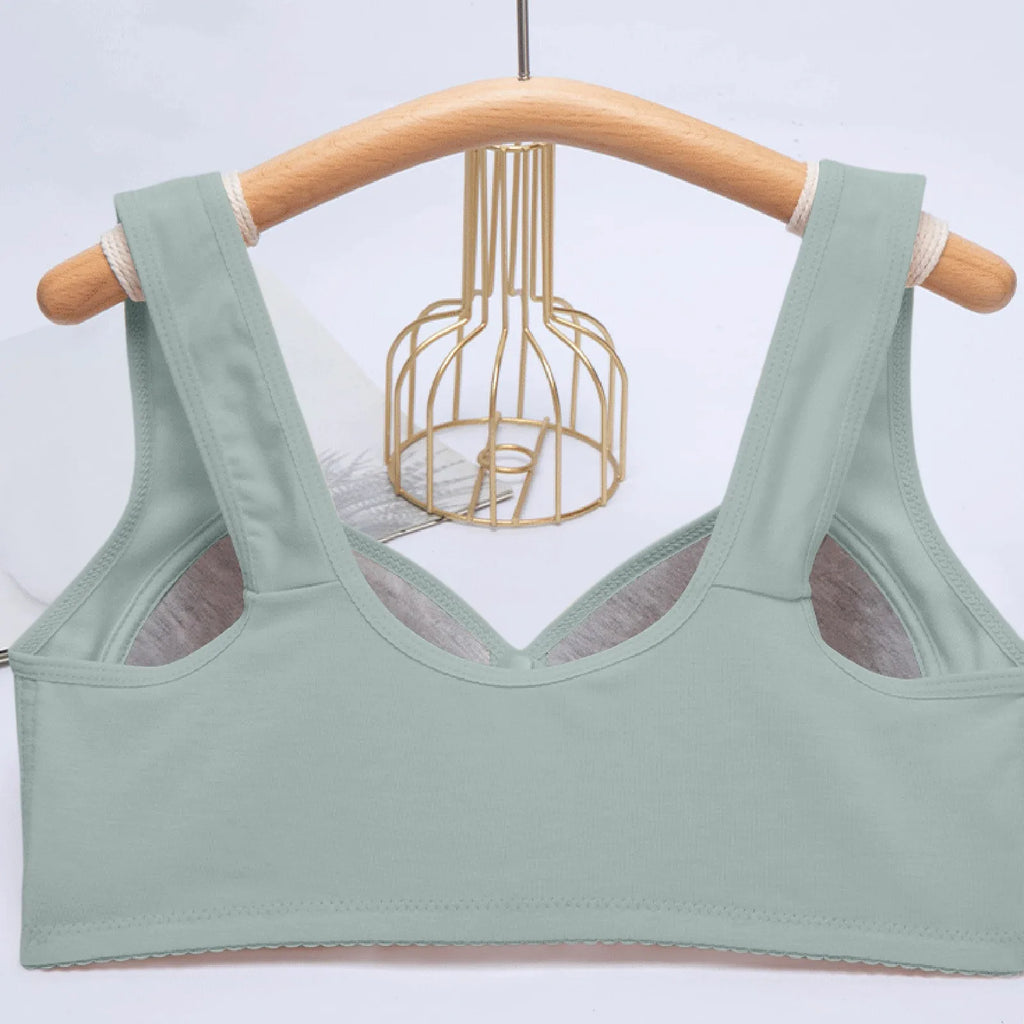 Plus Size Sports Bra Comfortable Wireless Bra with Thin Cotton Cup Breathable Supportive and Shaping Floral Print Lightly Padded Oasis Select
