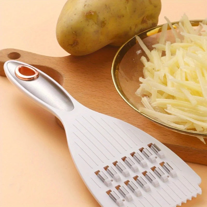 Multi-Functional Vegetable Slicer & Sharpener - Manual Food Cutter for Potatoes, Carrots,Fruits - Durable Plastic Kitchen Gadget Oasis Select