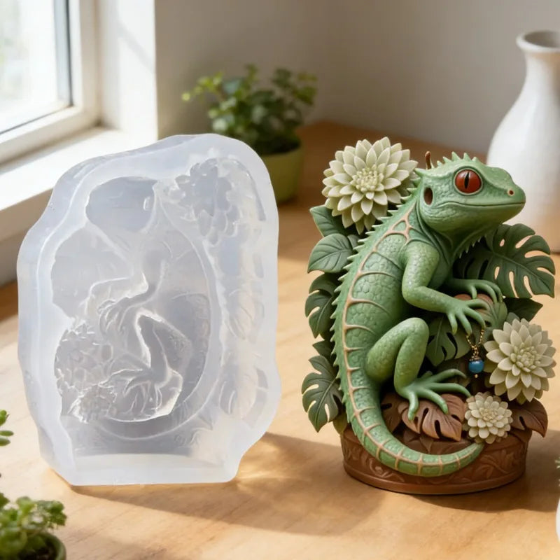 3D Lizard Silicone Candle Mold DIY Aromatherapy Candle Soap Resin Casting Mold Craft Supplies Oasis Select