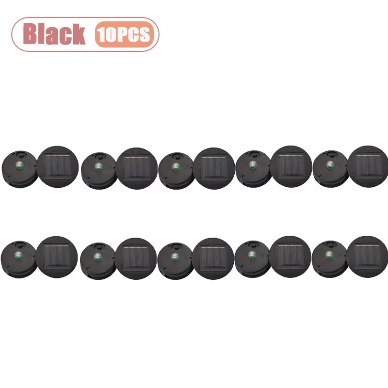 1-20PCS Solar Projection Lamp Accessories Waterproof Replaceable Hollow Pattern Light Cover Decorative Lamp Shade Replacement Oasis Select Black-10PCS