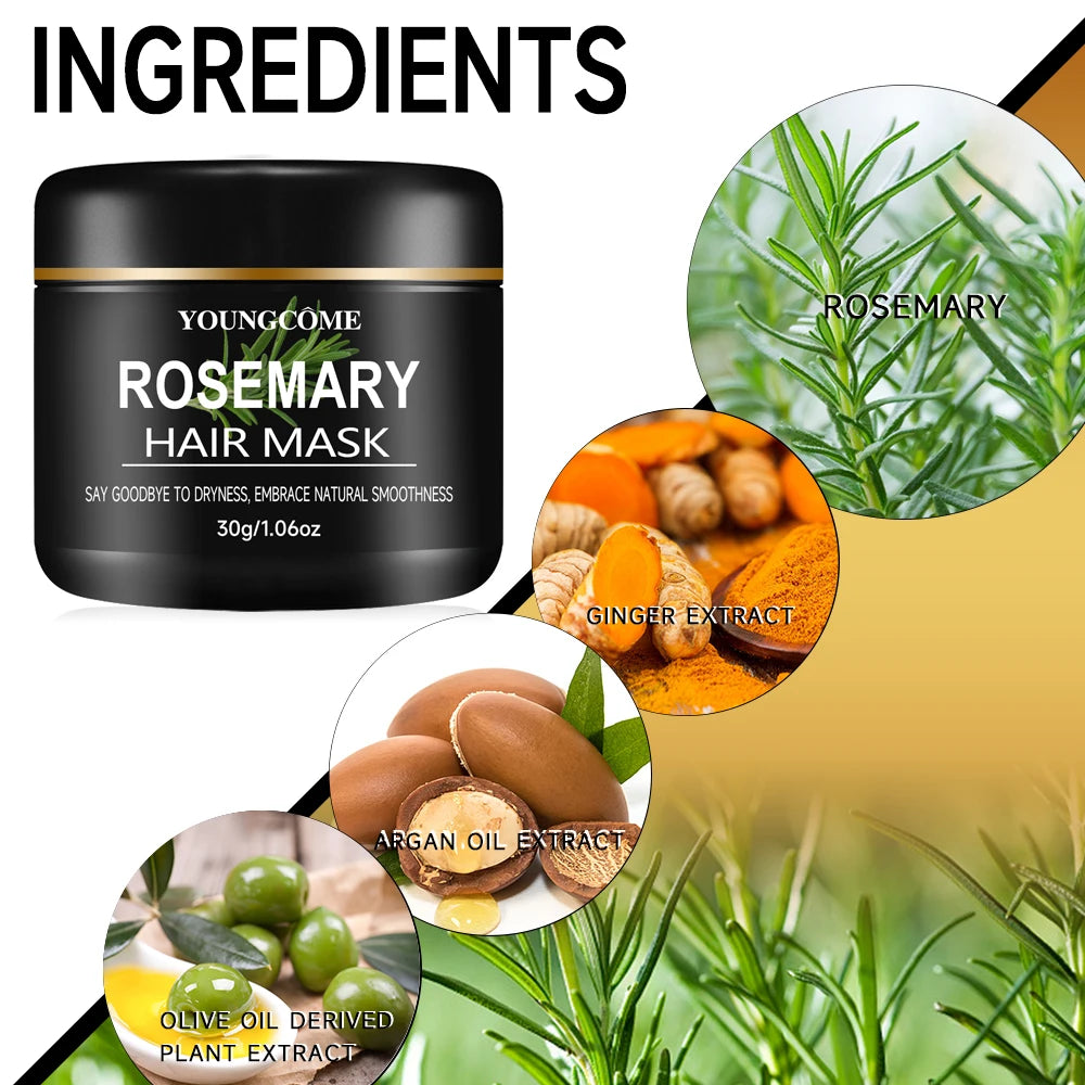 Rosemary Mint Hair Mask – Biotin, Honey & Coconut Oil | YOUNGCOME