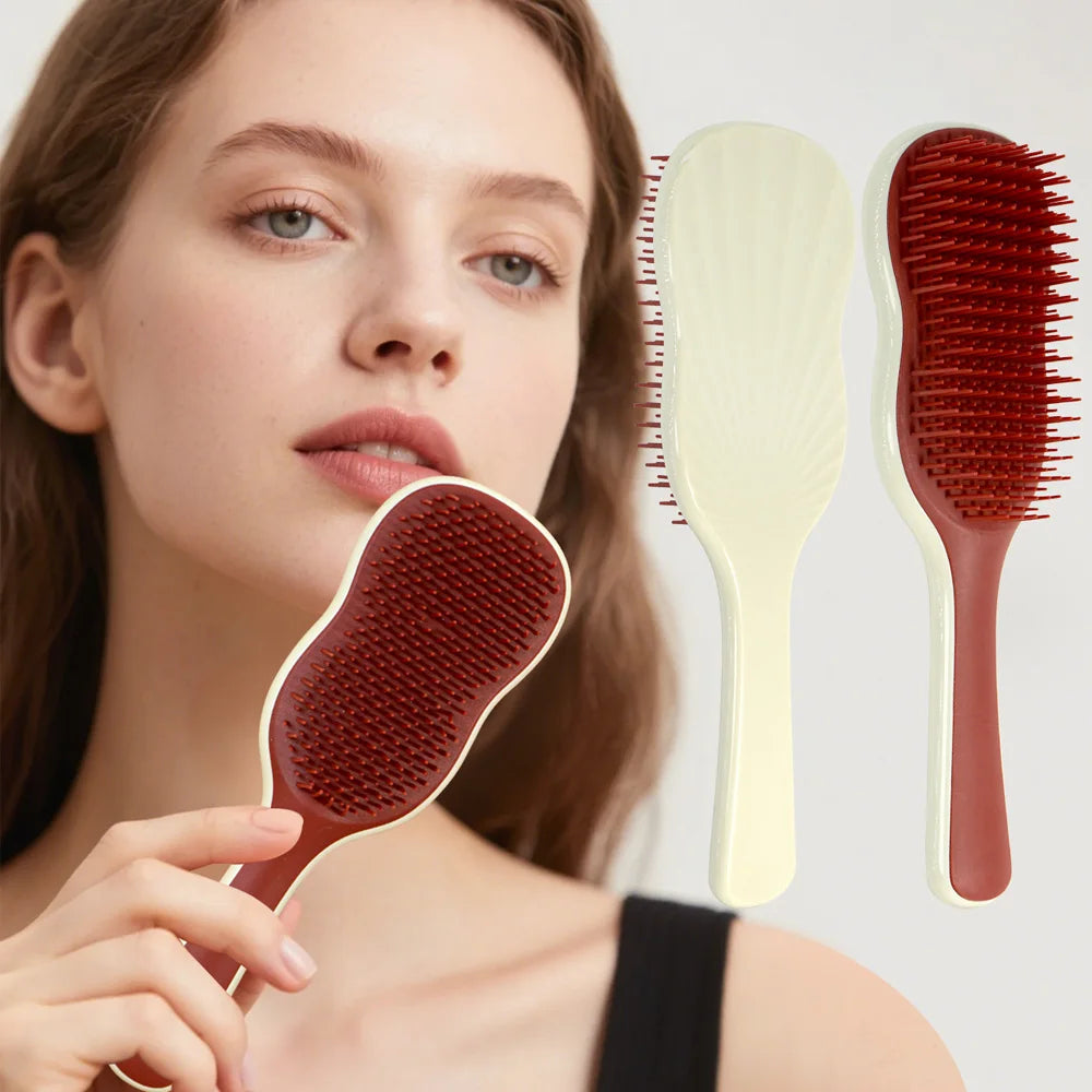 Professional Hair Brush Ergonomic Handle Detangling Smoothing Styling All Hair Types Great Hair Day Everyday Oasis Select