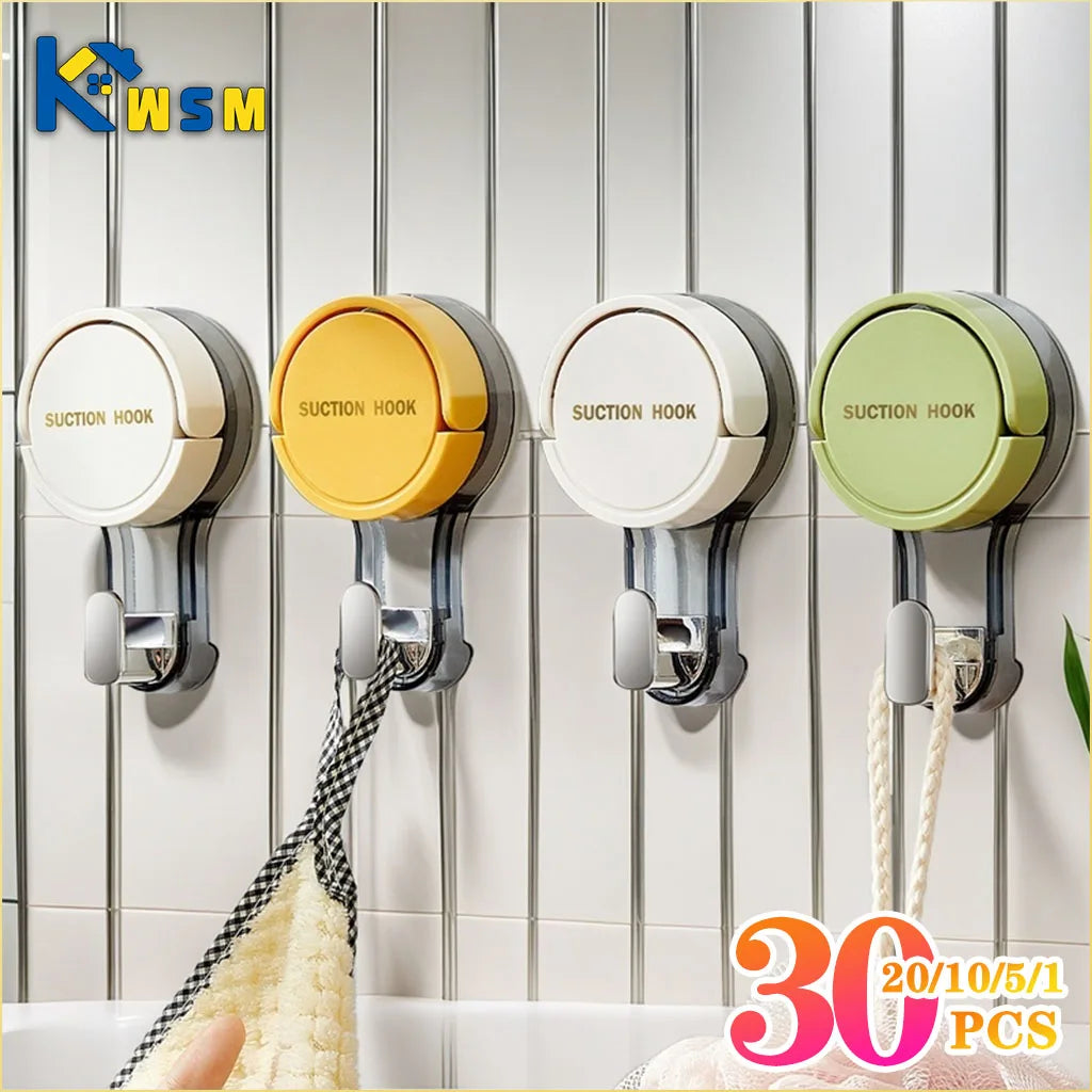 1-30PCS Suction Cup Hook Reusable Stronge Vacuum Bathroom Suction Cup Hooks Waterproof Towel Rack Clothes Hanger Hook Accessor Oasis Select