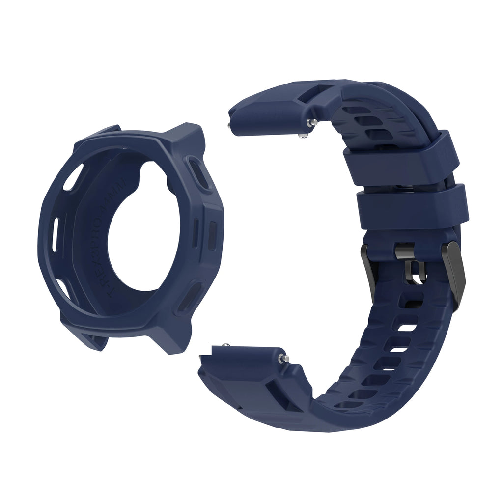 Amazfit T-Rex 3 Pro 44mm Silicone Strap & Protective Case Smartwatch Band & Case Oasis Select dark blue