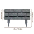 4Pcs Folding Fence Imitation Stone Garden Barrier Outdoor Lawn Decoration Easy Assembly Durable Splicing Fence for Garden Yard Oasis Select Grey 4Pcs