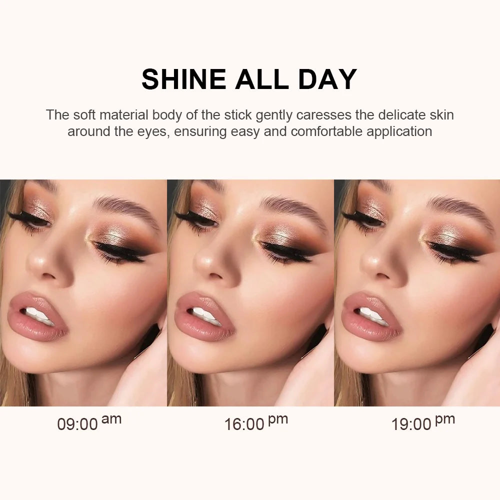 Eyeshadow Stick Brilliant Eye Brightener Waterproof Long-lasting Shining Creamy and Soft Texture Easy to Apply and Blend Makeup Oasis Select