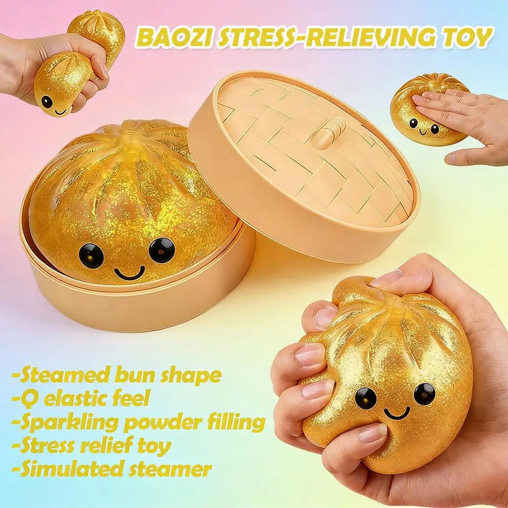 Crystal Bun Squeeze Stress Relief Toy – Anti-Anxiety Fidget Squeeze Stress Toy Oasis Select