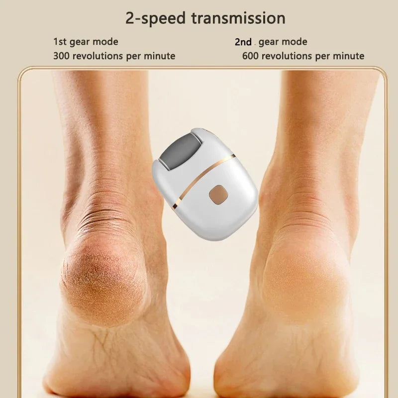 1 PC Electric Foot Grinder, Rechargeable Thick Leather Polishing Foot Grinder, and 2 Different Thickness Grinding Heads Oasis Select