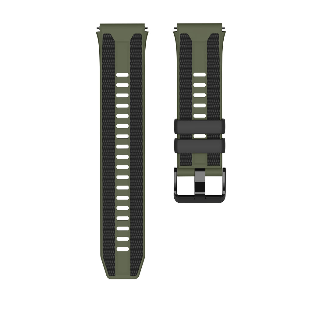 22mm Silicone Watch Band for Huawei Watch GT 6 5 4 – Unisex Silicone Watch Band Oasis Select DGreen Black 22mm