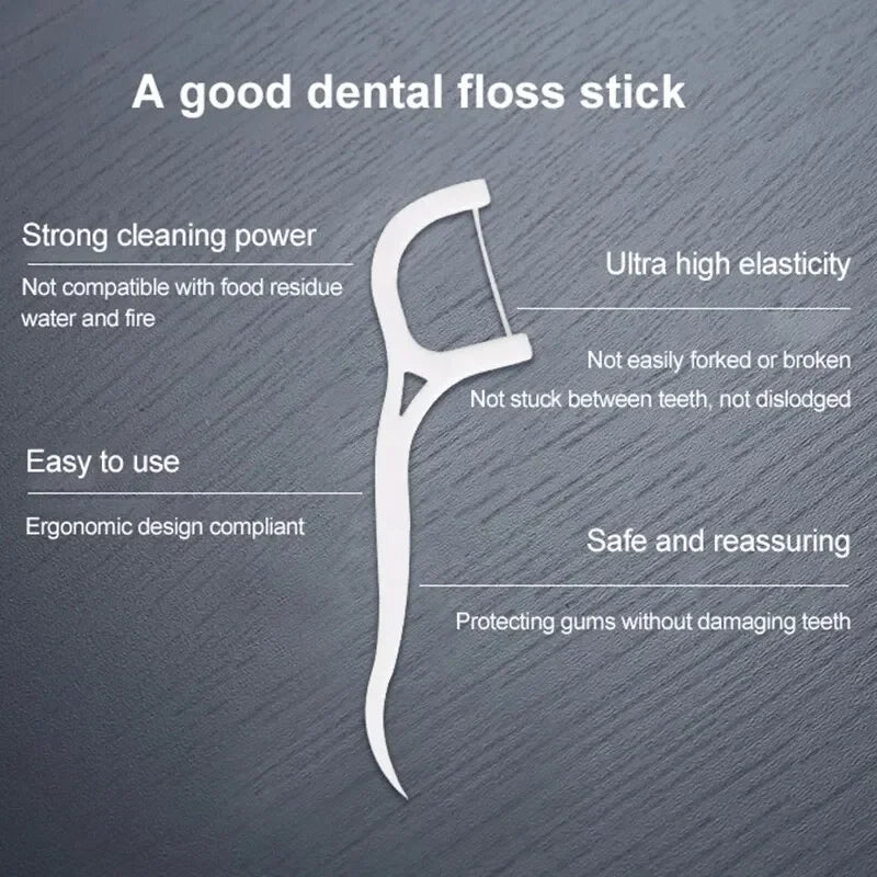 100/300/500pcs Disposable Dental Floss Stick Interdental Cleaning Line Proper Oral Care Portable Flosser For Daily Life Oasis Select