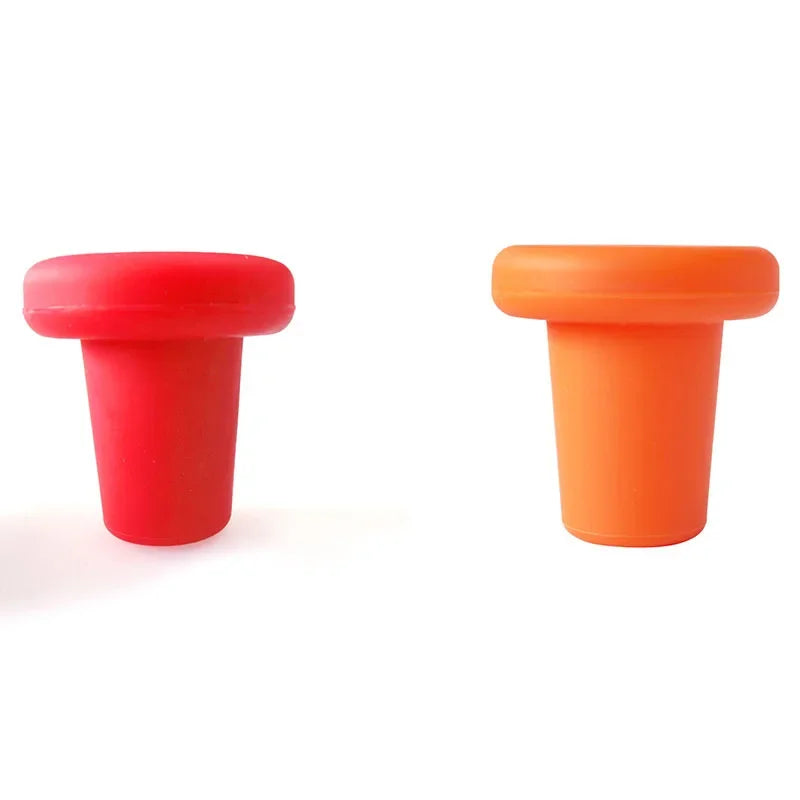 1/2/3/4pcs Silicone Bottle Stoppers Creative Wine Stoppers Bottle Caps Bar Preservation Tools Safe Healthy Home Bar Accessories Oasis Select 2pcs mix 2