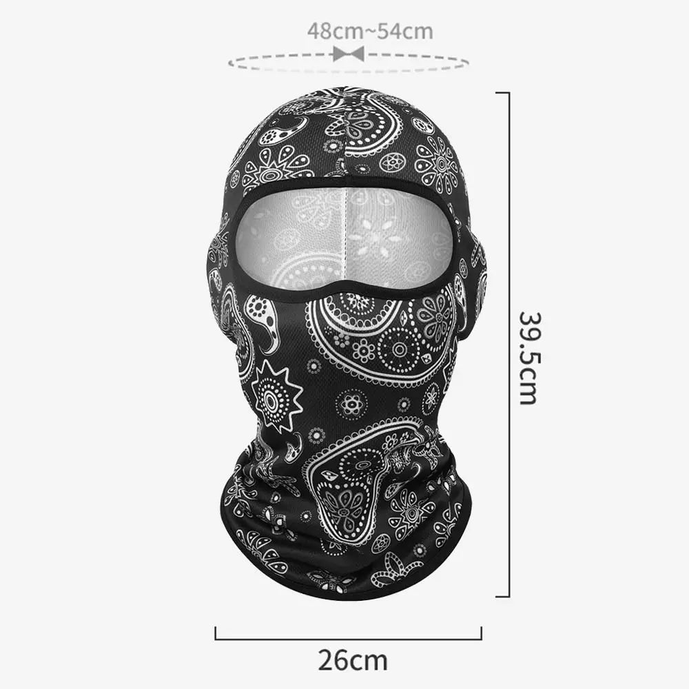 Fashion Ice Silk Cool Balaclava Breathable Sun Protection Motorcycle Cycling Mask Quick Dry Face Cover Headwear Summer Oasis Select