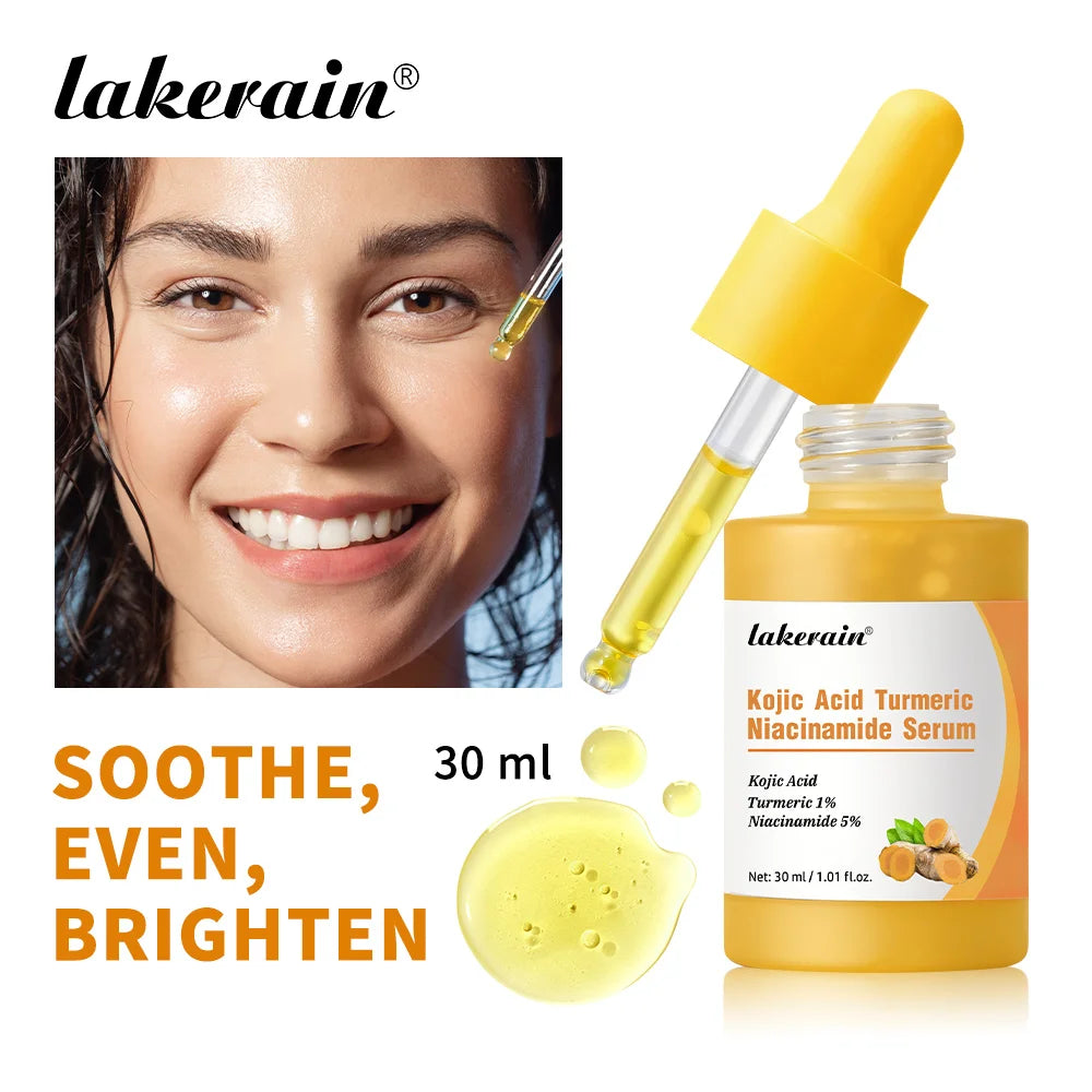 Kojic Acid Turmeric Serum Niacinamide Glow Capsules Brightening Hydration Balancing Skin Barrier Soothing Troubled Facial Care Oasis Select
