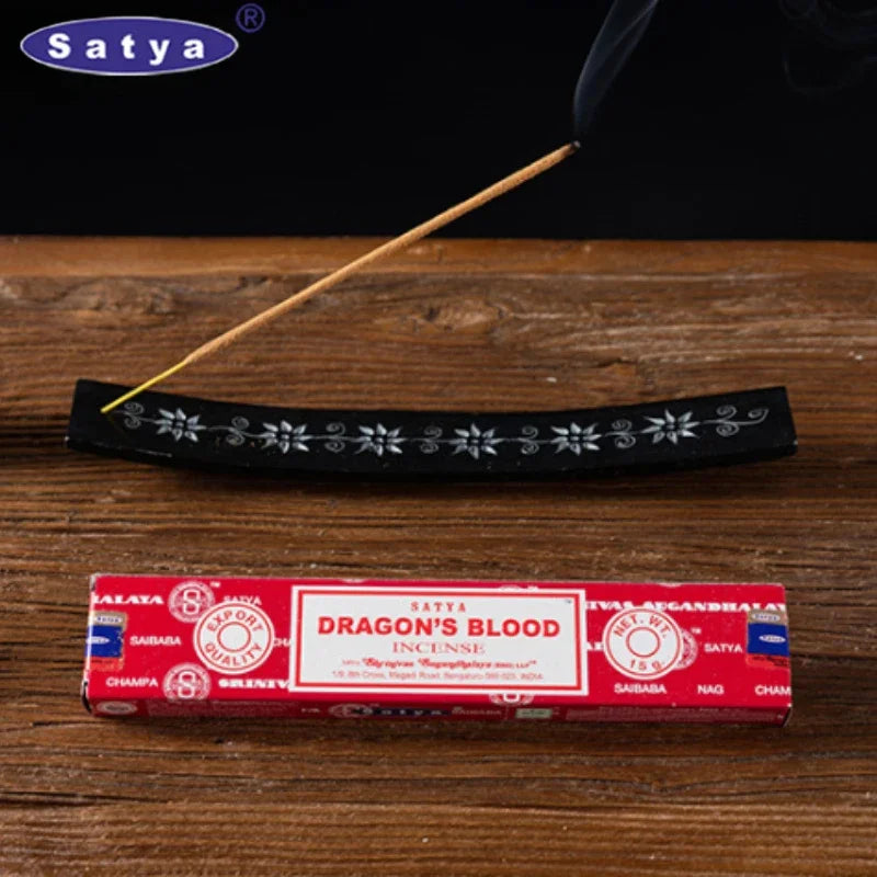 6/12boxes Dragon‘s Blood Incense Sticks Sleeping Aiding Tranquilize Mind Refreshing Scent Home Office Natural Sandalwood Satya Oasis Select
