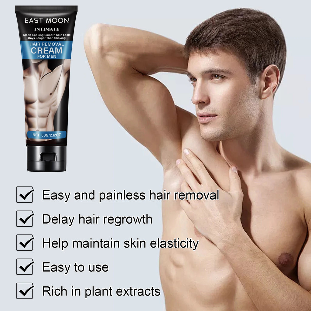 Men's Body Hair Removal Cream Painless Gentle Quick Depilatory Cream For Men Chest Arm Leg Back Smooth Hair Remover Oasis Select