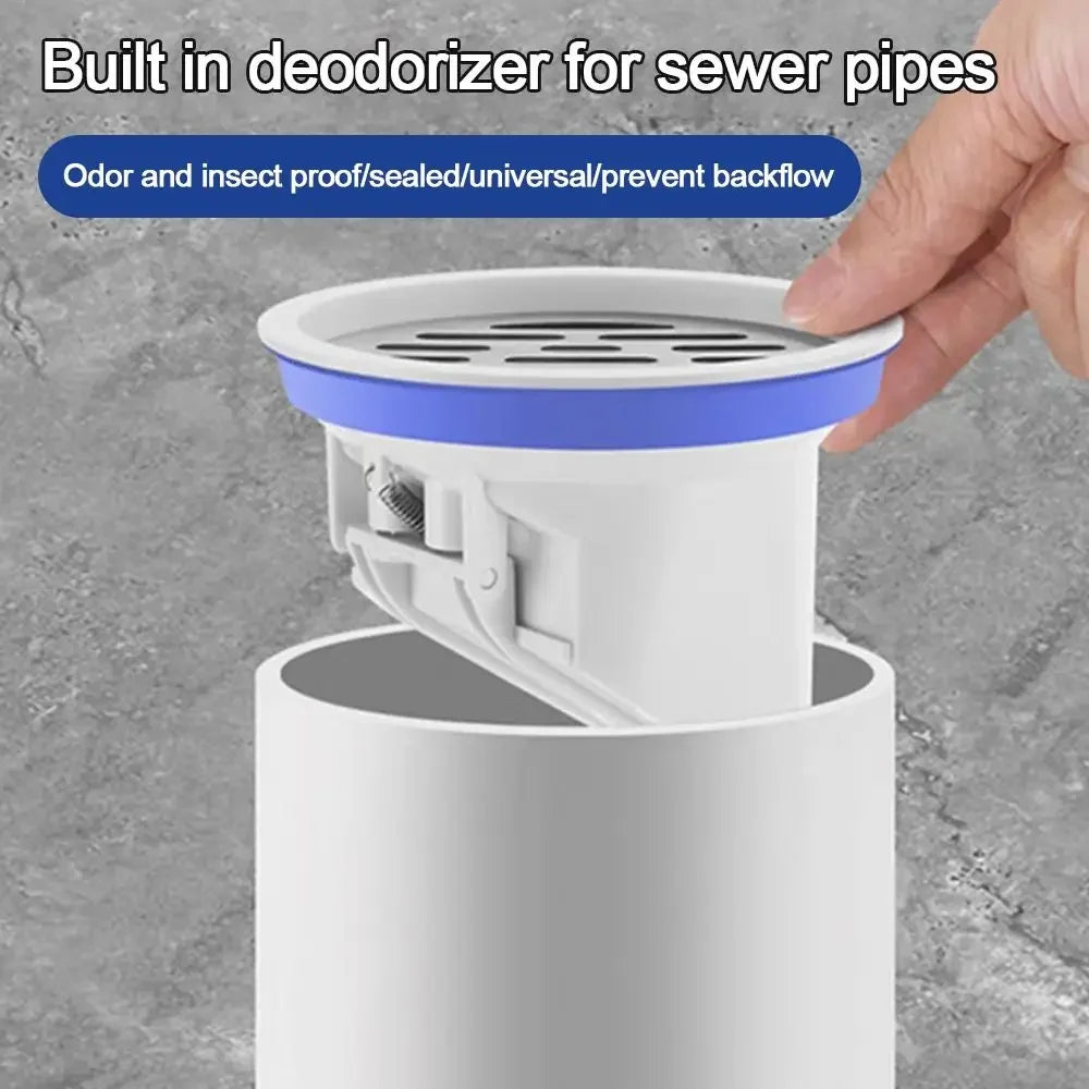 Anti-leak Drainage Pipe Floor Drains Floor Outlet Odor-resistant Insect-proof Roof Cover Automatic Closing Replacement Oasis Select