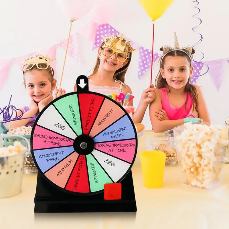 Prize Wheel Non-slip Wheel of Fortune Game Spinner with Stand Erasable Acrylic Board Roulette Wheel 12Slots Tabletop Prize Wheel Oasis Select