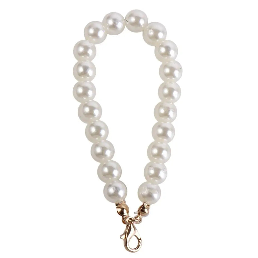 Creative Simple White Pearl Mobile Phone Chain Lanyard For Women Girls Anti-Drop Phone Case Chain Charm Jewelry Accessories Oasis Select Gold