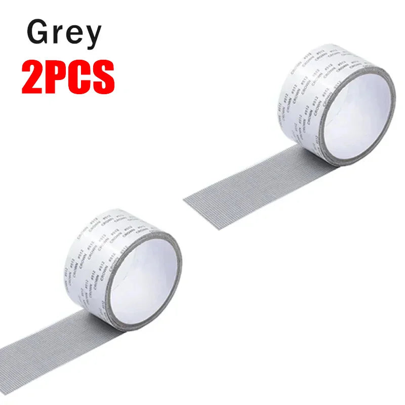 5/10cm Window Screen Repair Tape Self Adhesive Mesh Tape Net Door Fix Patch Anti Insect Mosquito Mesh Broken Holes Repairing Oasis Select 2PCS-grey