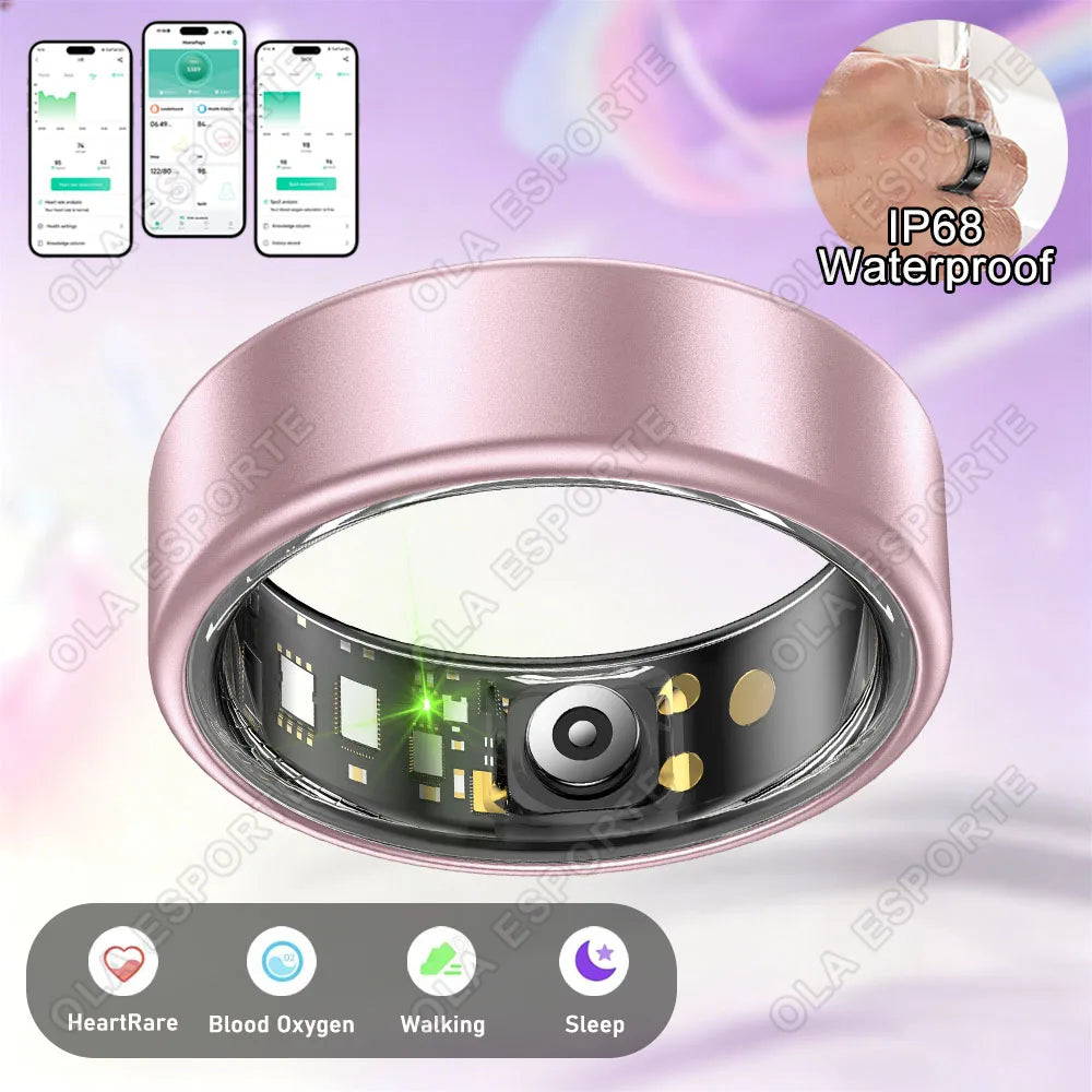 Smart Ring Heart Rate SpO₂ Sleep Monitor – 5ATM Waterproof