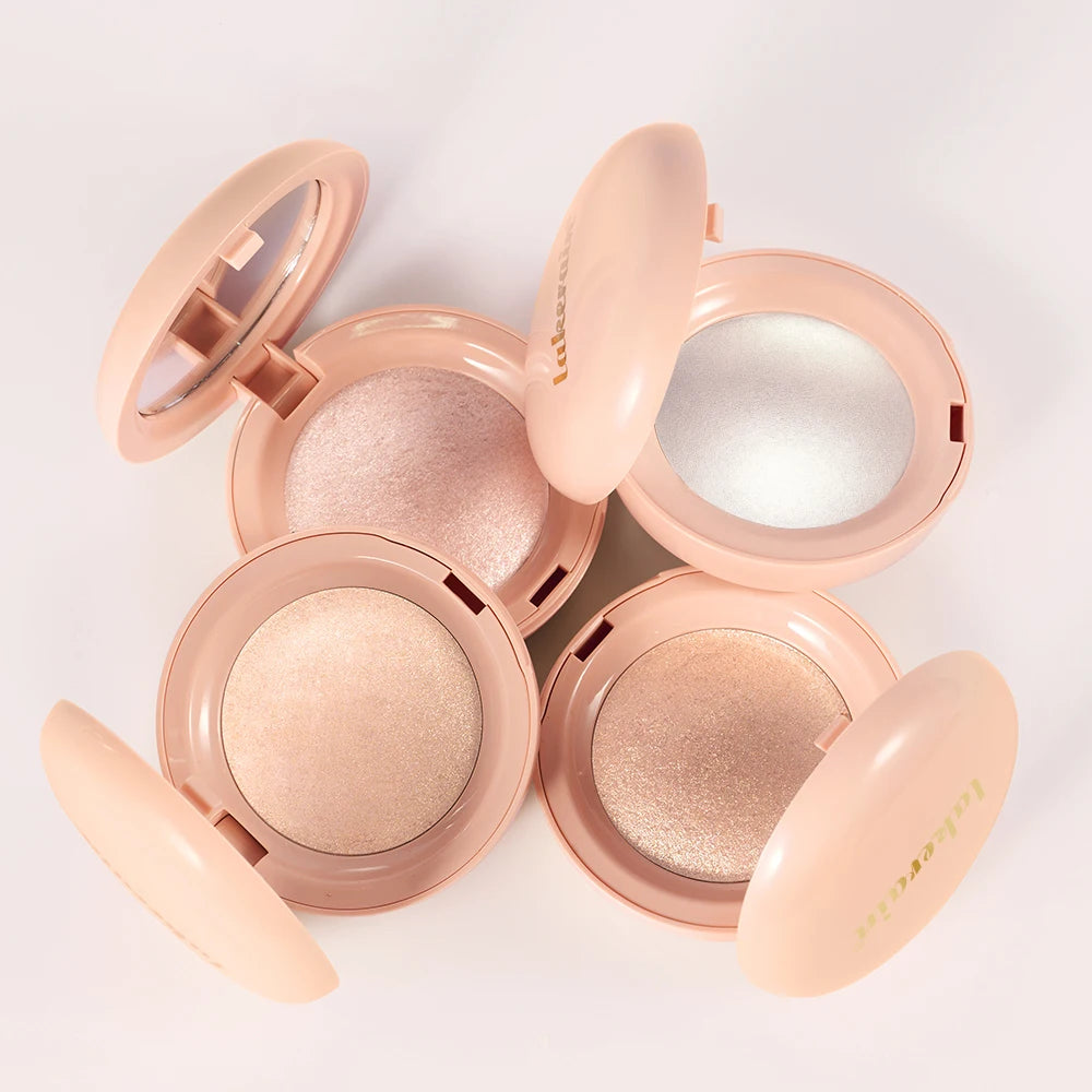 Lakerain Baked Shimmer Highlighter Powder – Waterproof, 4 Shades