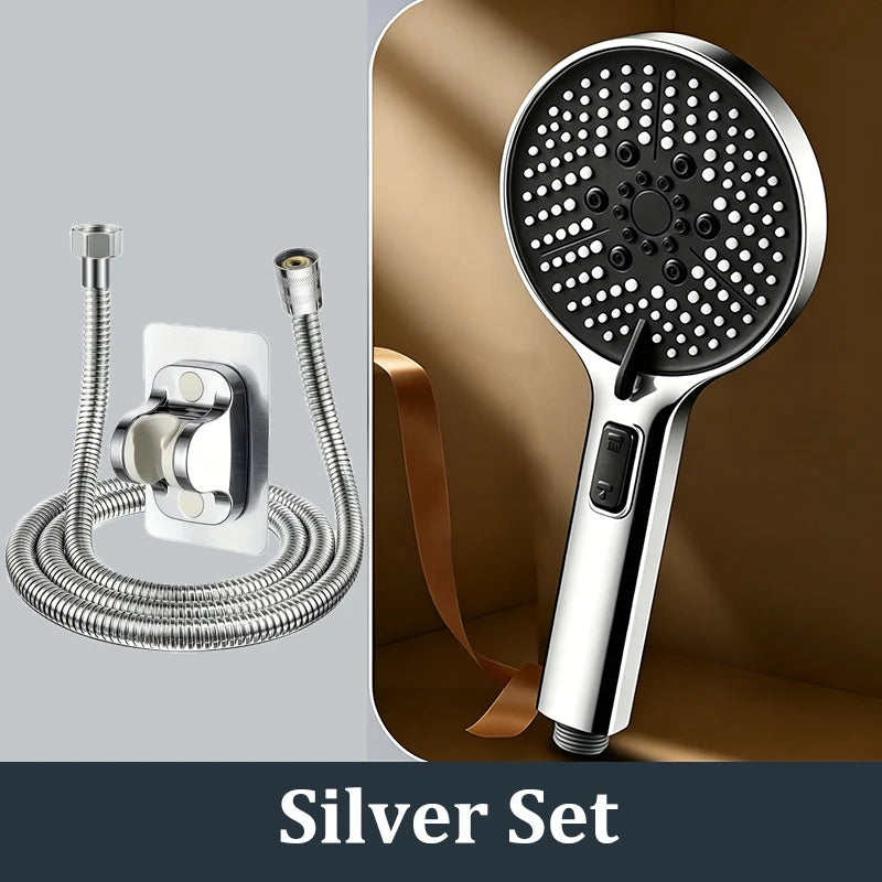 5-Mode High Pressure Handheld Shower Head | One-Key Stop