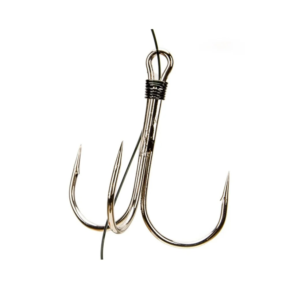 3 Pack Treble Hook Rig With Barbed Points For Saltwater Fishing Boat Trolling Marine Terminal Tackle Accessories Oasis Select 1pcs